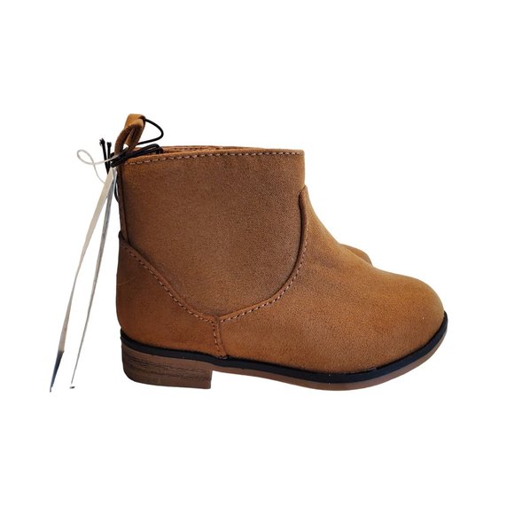 Cat & Jack Brown Boots Toddler Tan Boots Ankle Boots Slip on Boots - Picture 3 of 10